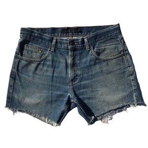 Vintage Relaxed Fit Cut off Jean Shorts 34 W